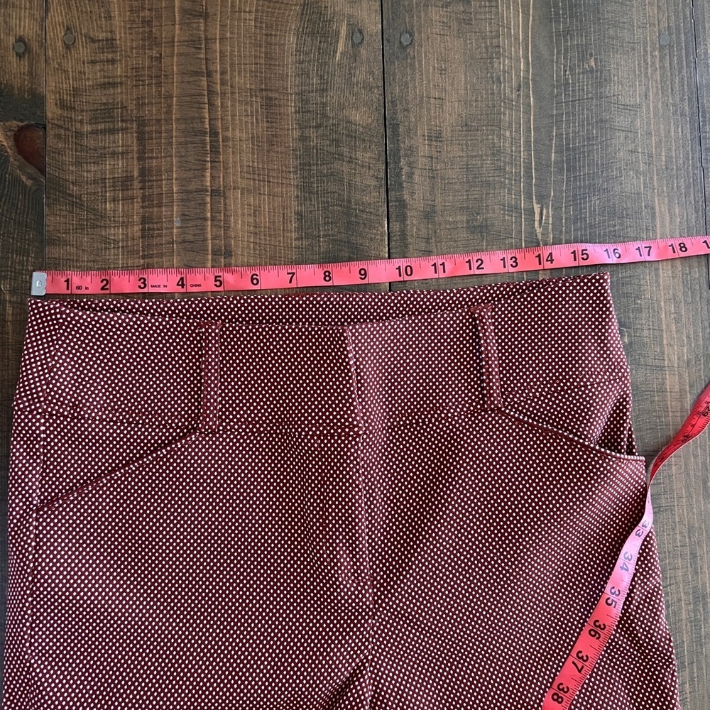 Dazz brand Burnt orange skinny fit trousers w/ polka dots + stretch thro… - Picture 5 of 7